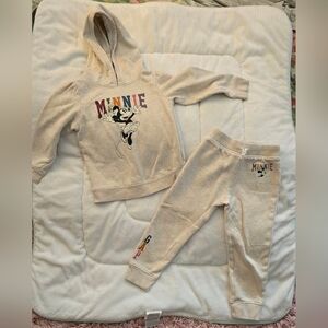 Beige Gap x Disney kids sweatsuit, hoodie and sweatpants. Size 5. Gently used.
